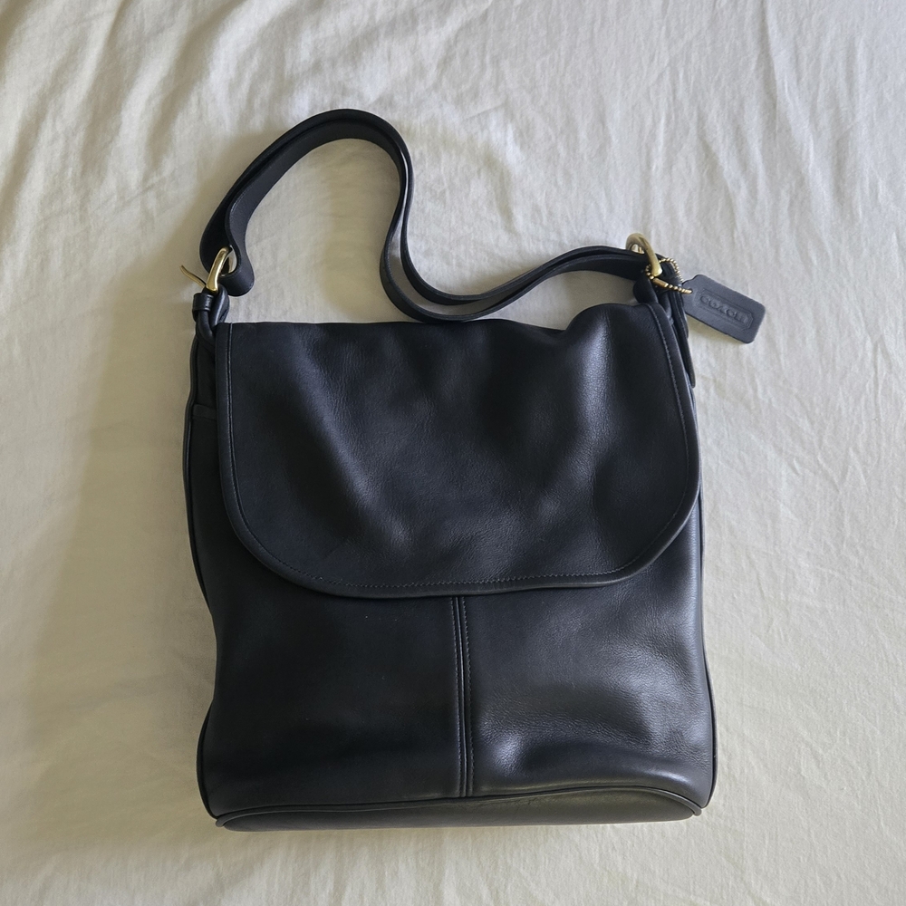 Coach Midnight Blue Leather Shoulder Bag